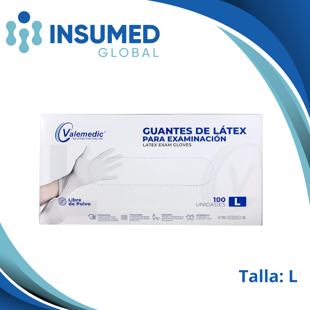 GUANTE DE LATEX TALLA L VALEMEDIC