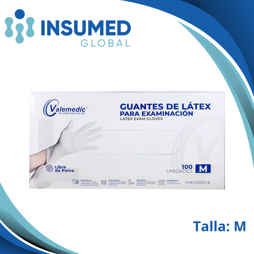 GUANTE DE LATEX TALLA M VALEMEDIC