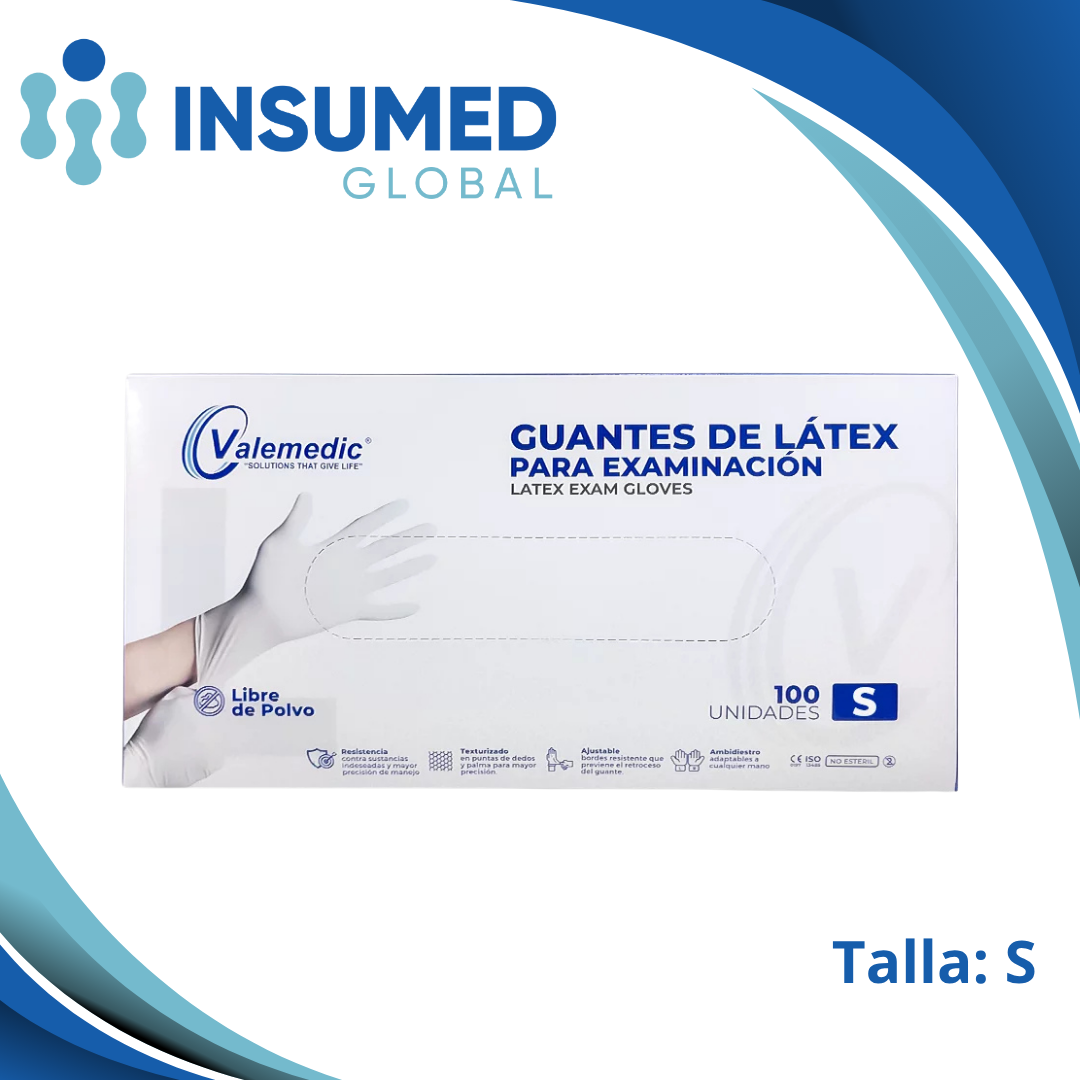GUANTE DE LATEX TALLA S VALEMEDIC