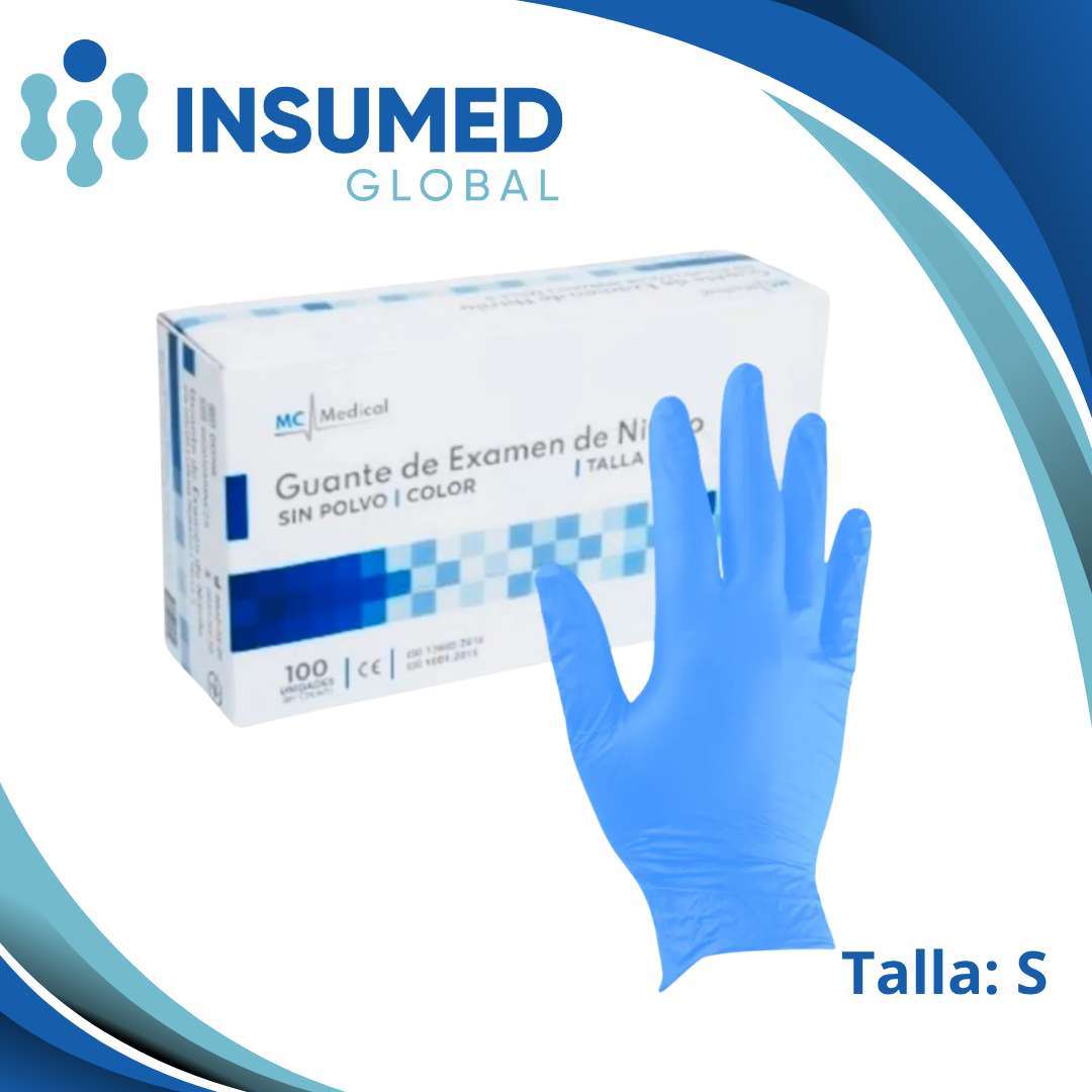 GUANTE DE NITRILO AZUL TALLA S MC MEDICAL