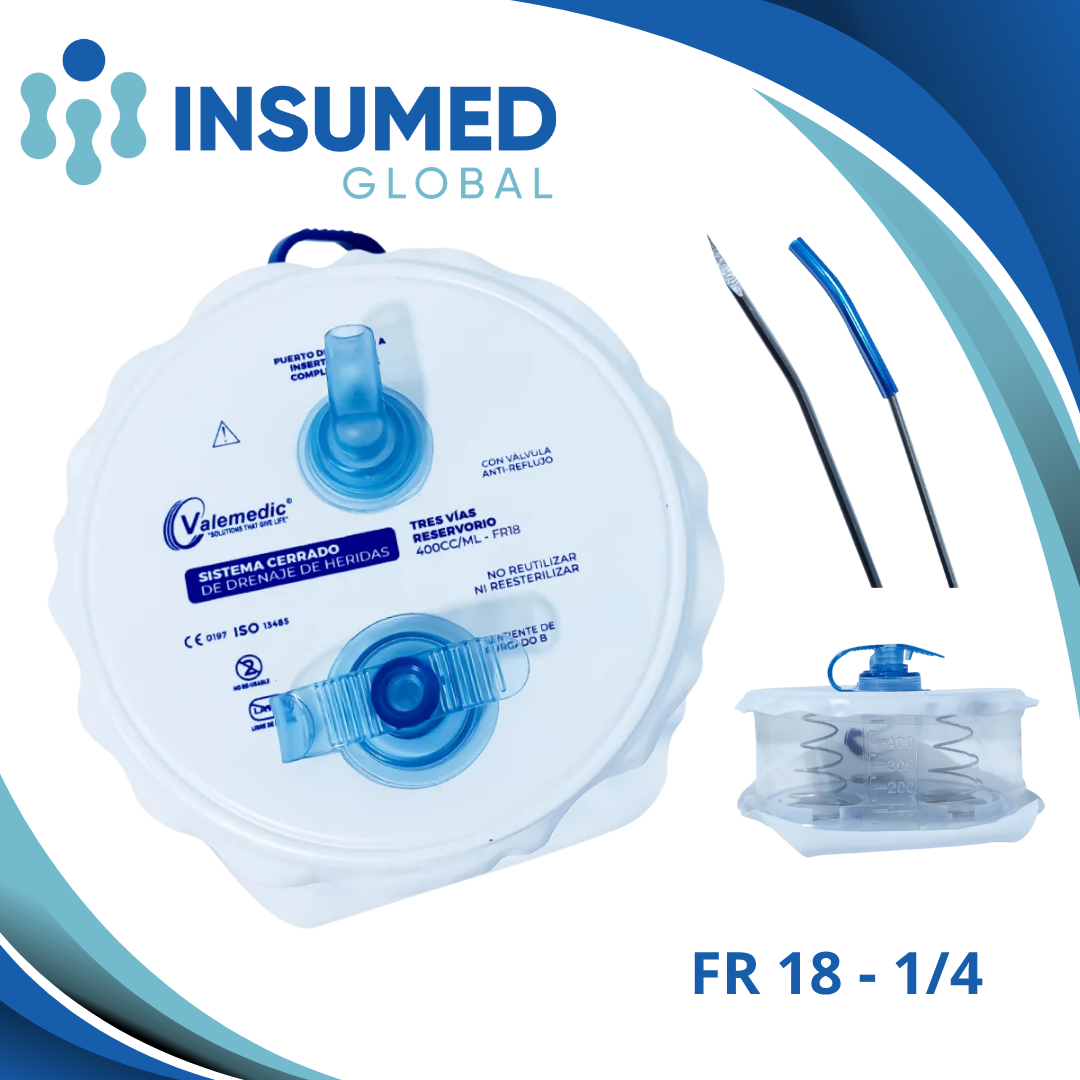 HEMOVAC DE 1/4 FR 18 VALEMEDIC