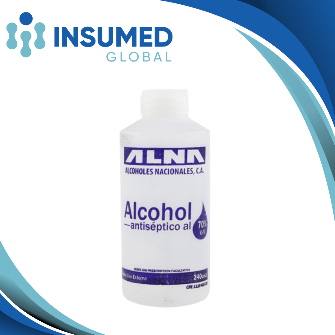 ALCOHOL ANTISEPTICO 240ML AL 70% ALNA
