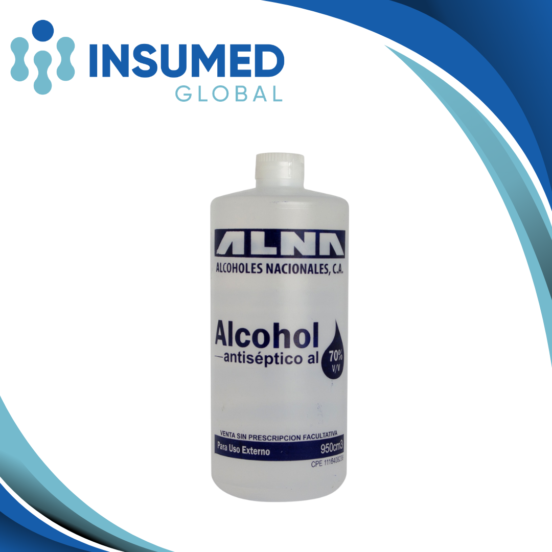 ALCOHOL ANTISEPTICO 950ML  AL 70% ALNA