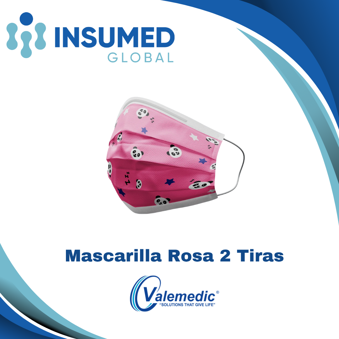 MASCARILLA DESECHABLE INFANTIL ROSA X50 VALEMEDIC
