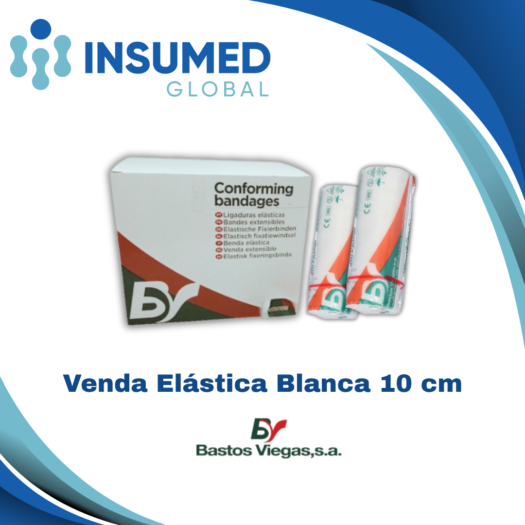 VENDA ELASTICA BLANCA 10 CM BASTOS VIEGAS
