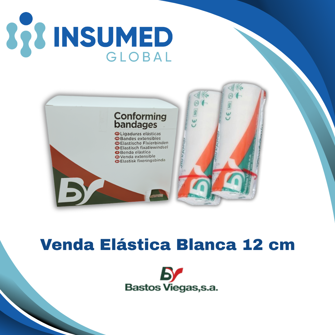 VENDA ELASTICA BLANCA 12 CM BASTOS VIEGAS