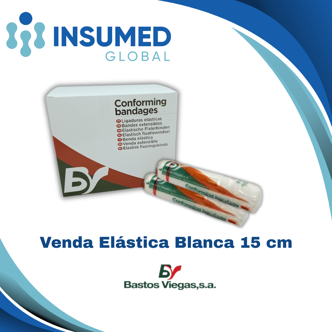 VENDA ELASTICA BLANCA 15 CM BASTOS VIEGAS
