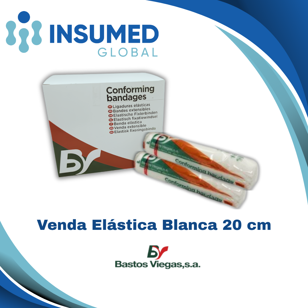 VENDA ELASTICA BLANCA 20 CM BASTOS VIEGAS