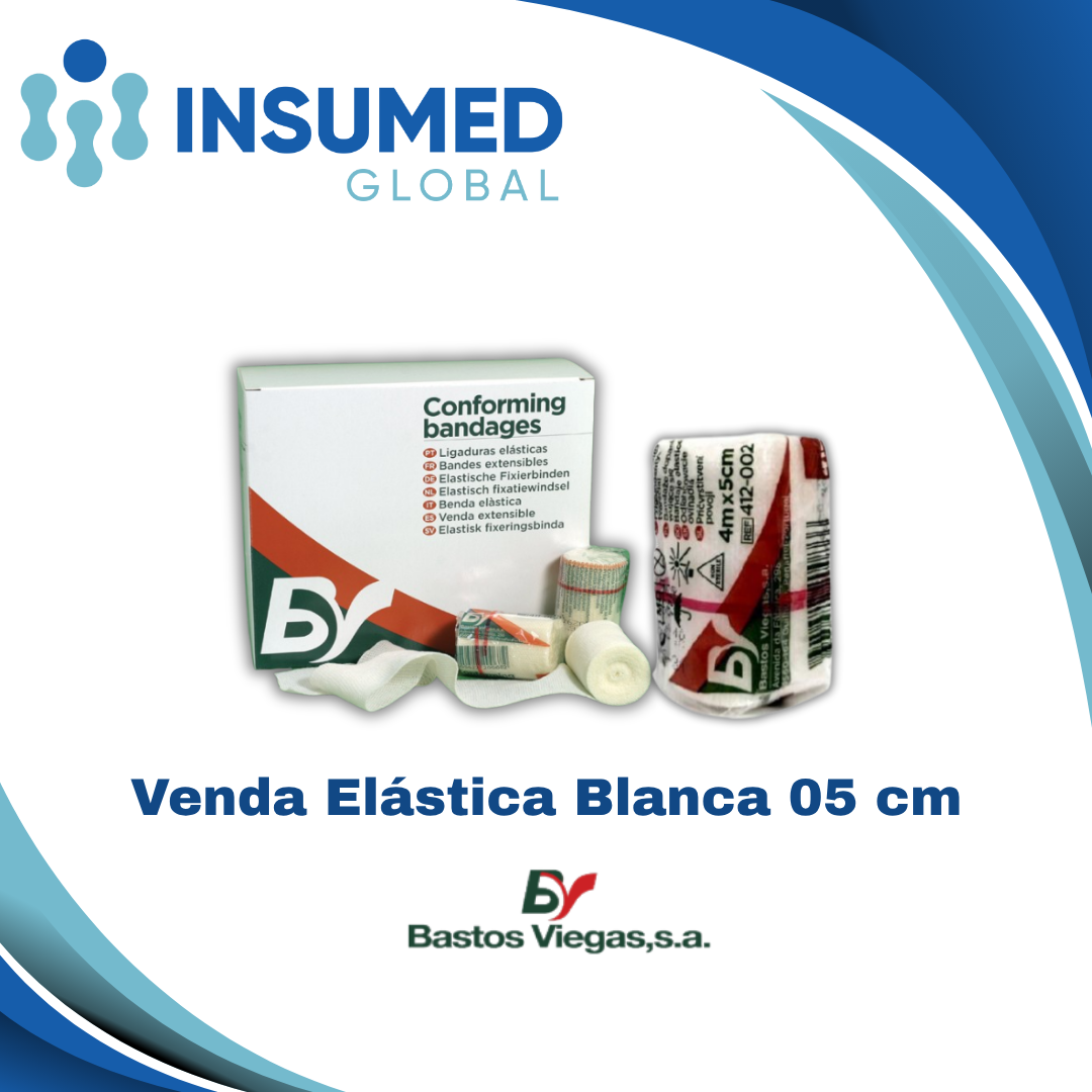 VENDA ELASTICA BLANCA 05 CM BASTOS VIEGAS