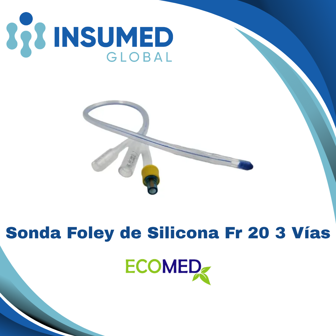 SONDA FOLEY FR 20 3 VIAS SILICONA ECOMED