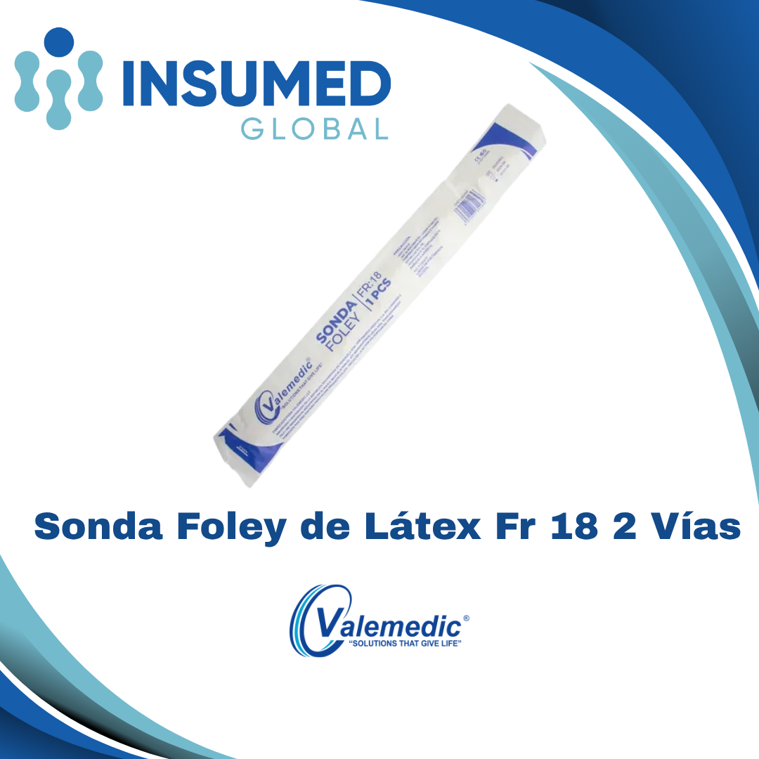 SONDA FOLEY DE LATEX FR 18 2 VIAS VALEMEDIC