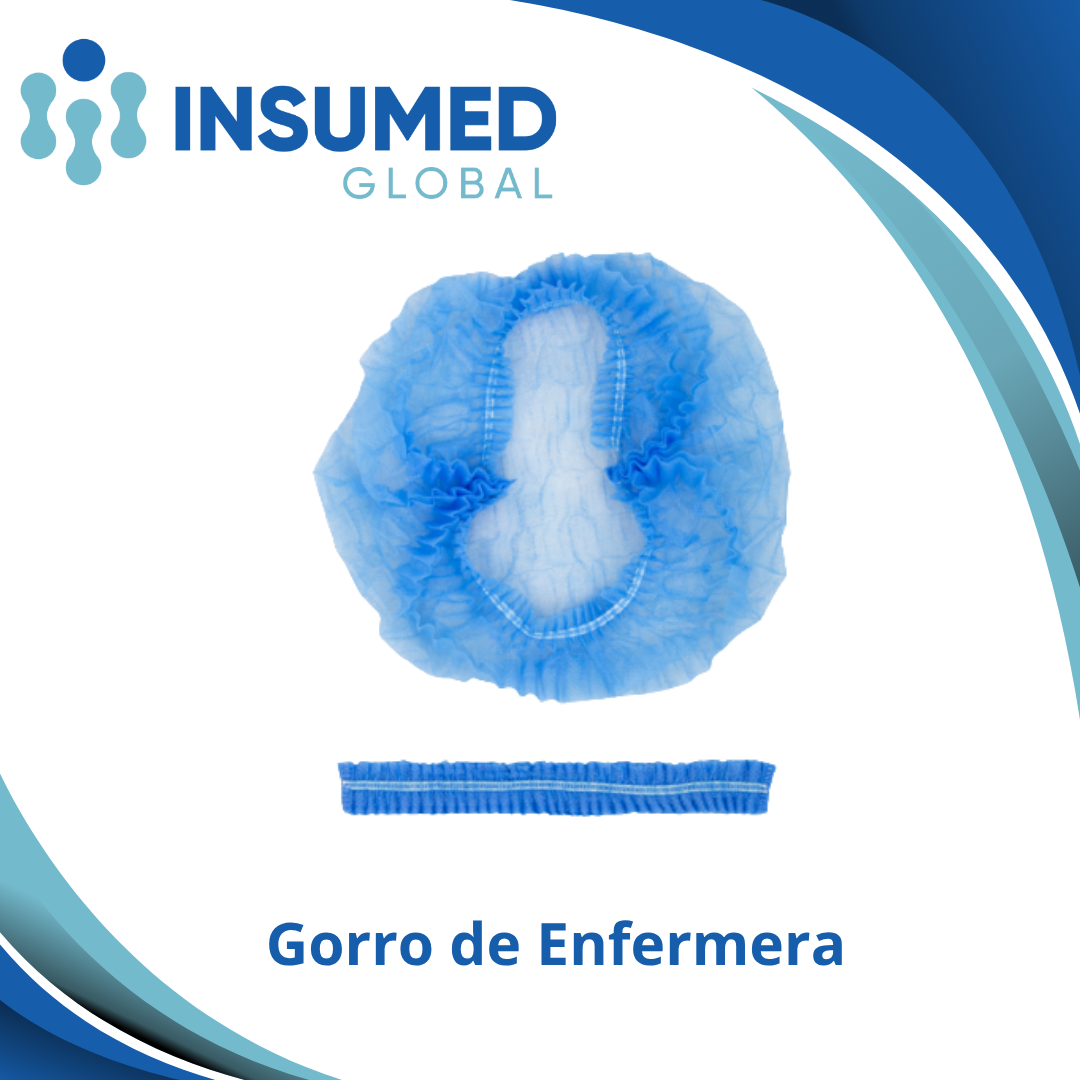 GORRO DE ENFERMERA AZUL DISPROMED PAQX100