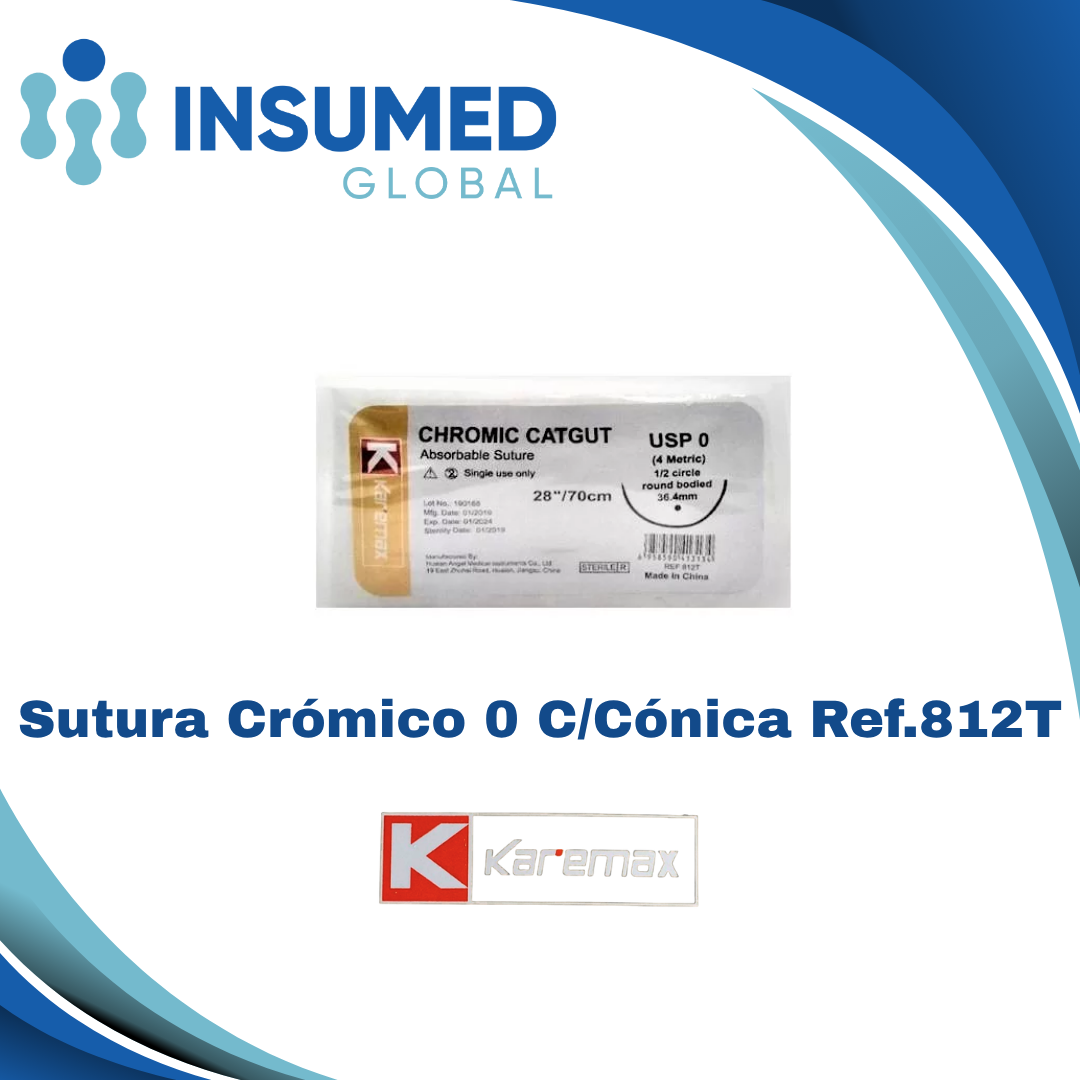 SUTURA CROMICO 0 REF 812T KAREMAX
