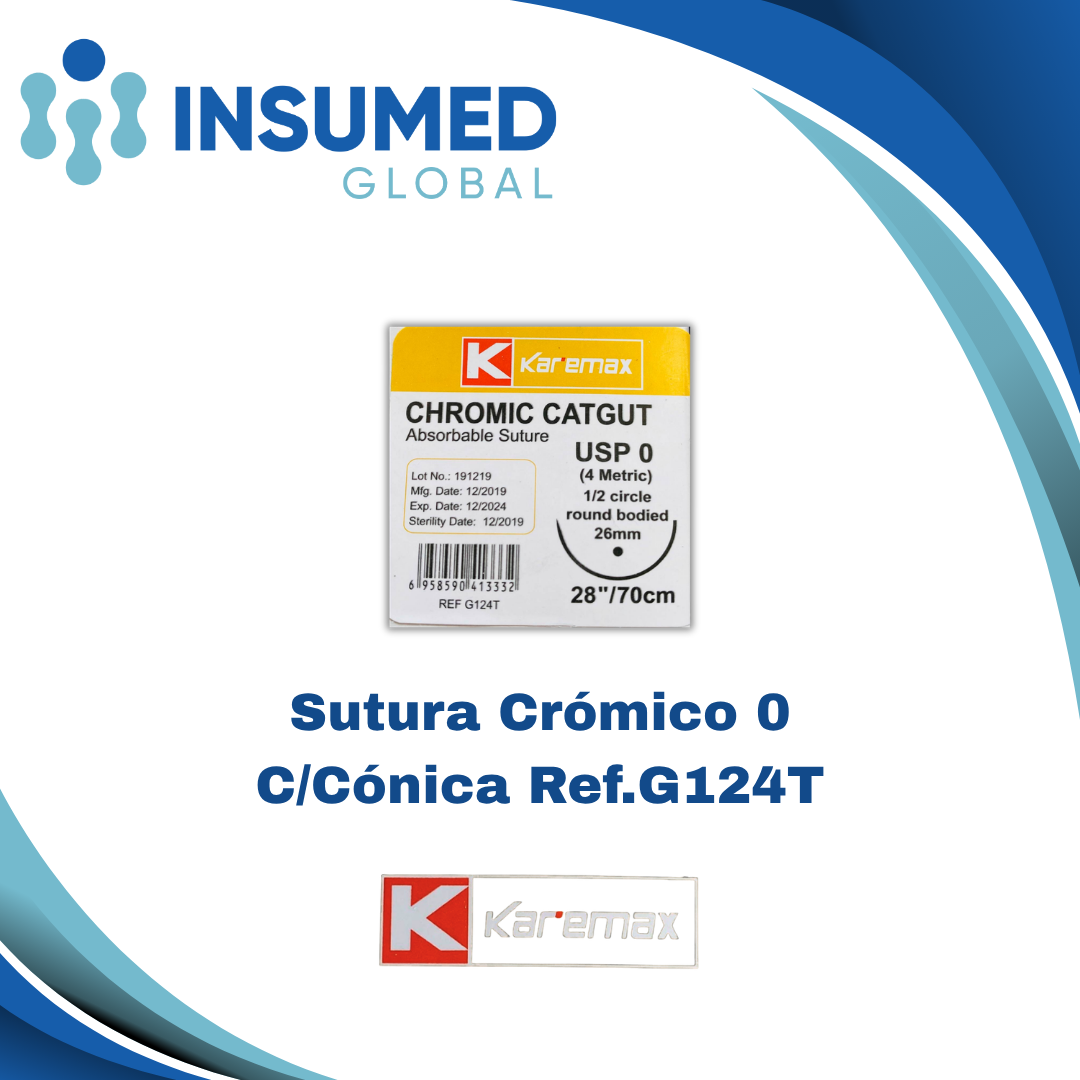 SUTURA CROMICO 0 REF G124T KAREMAX