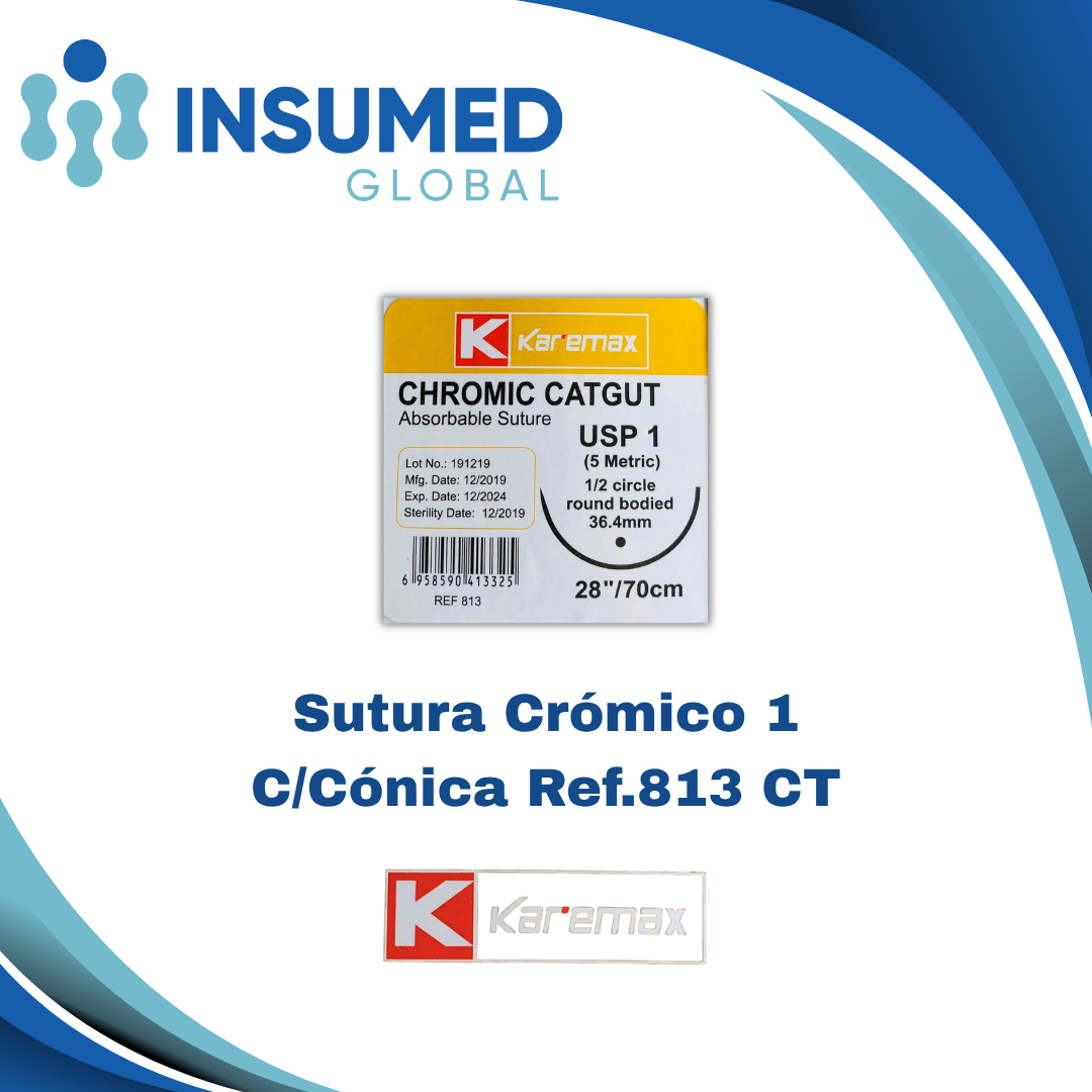 SUTURA CROMICO 1 REF 813T CT KAREMAX