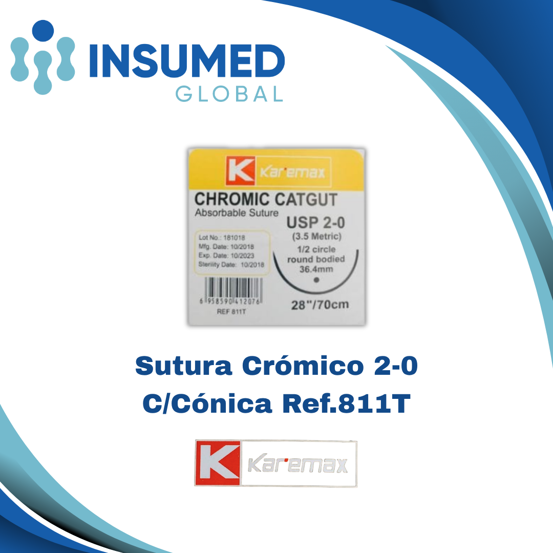 SUTURA CROMICO 2-0 REF 811T KAREMAX
