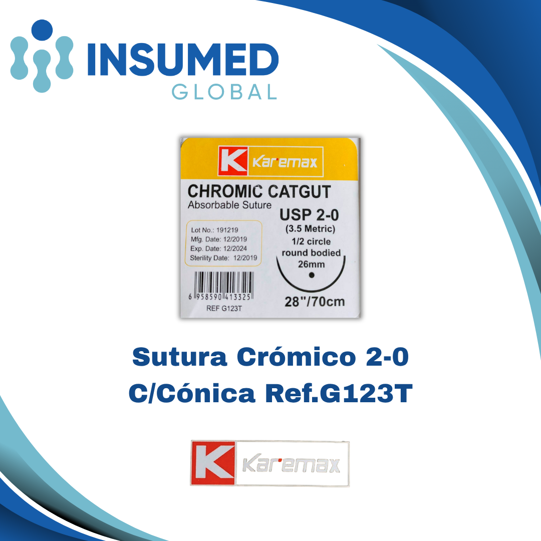 SUTURA CROMICO 2-0 REF G123T KAREMAX