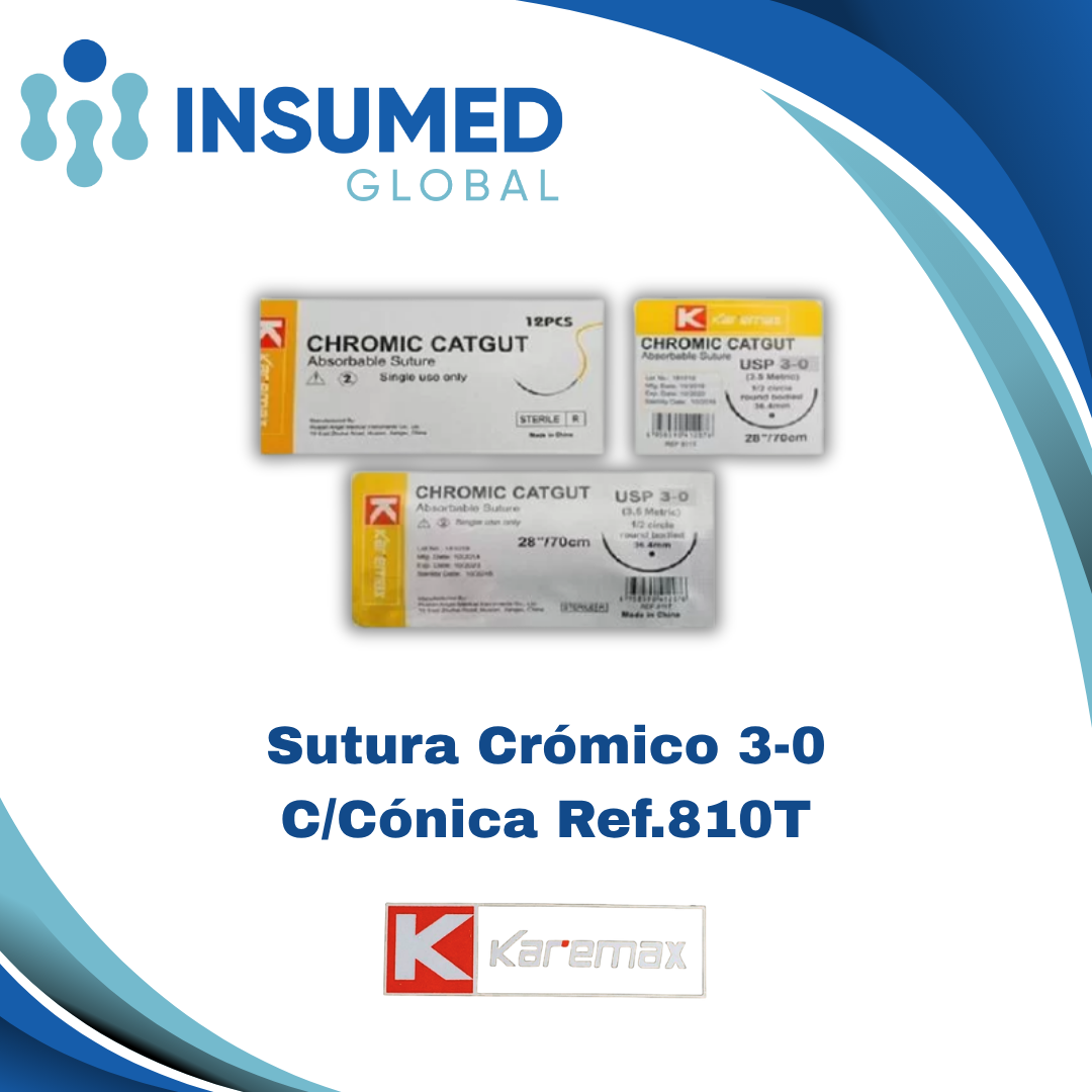 SUTURA CROMICO 3-0 REF 810T KAREMAX