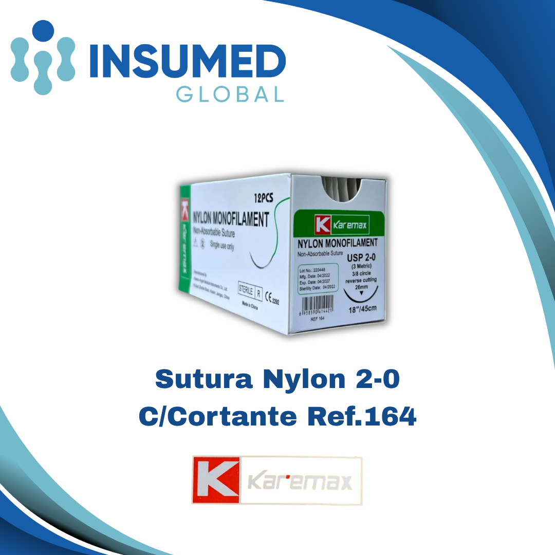 SUTURA NYLON 2-0 REF 164 KAREMAX