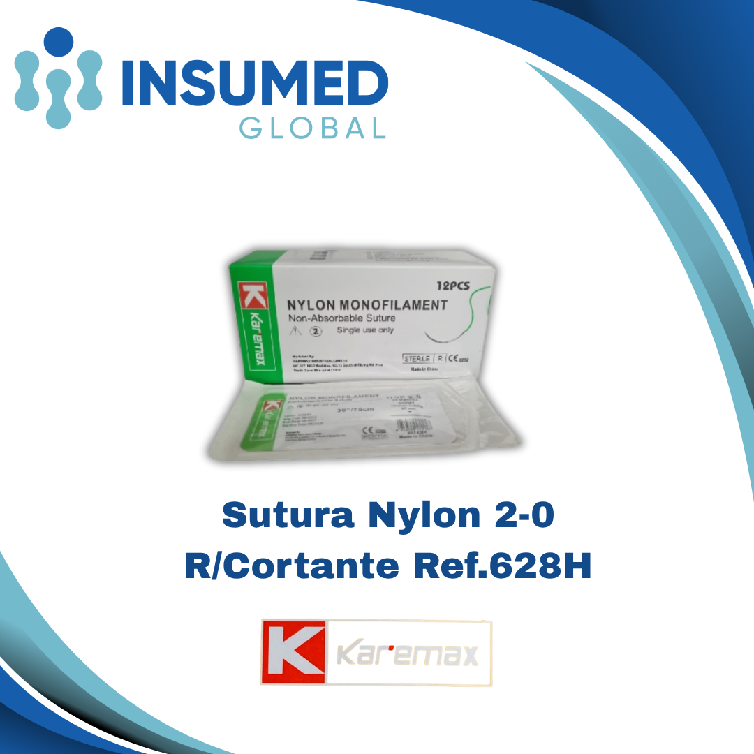 SUTURA NYLON 2-0 REF 628H KAREMAX