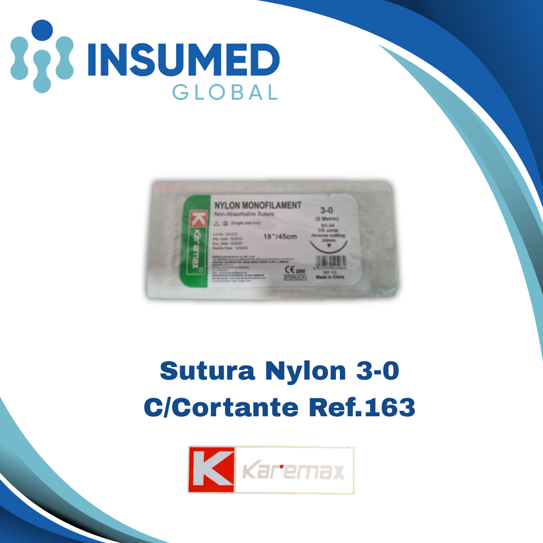 SUTURA NYLON 3-0 REF 163 KAREMAX