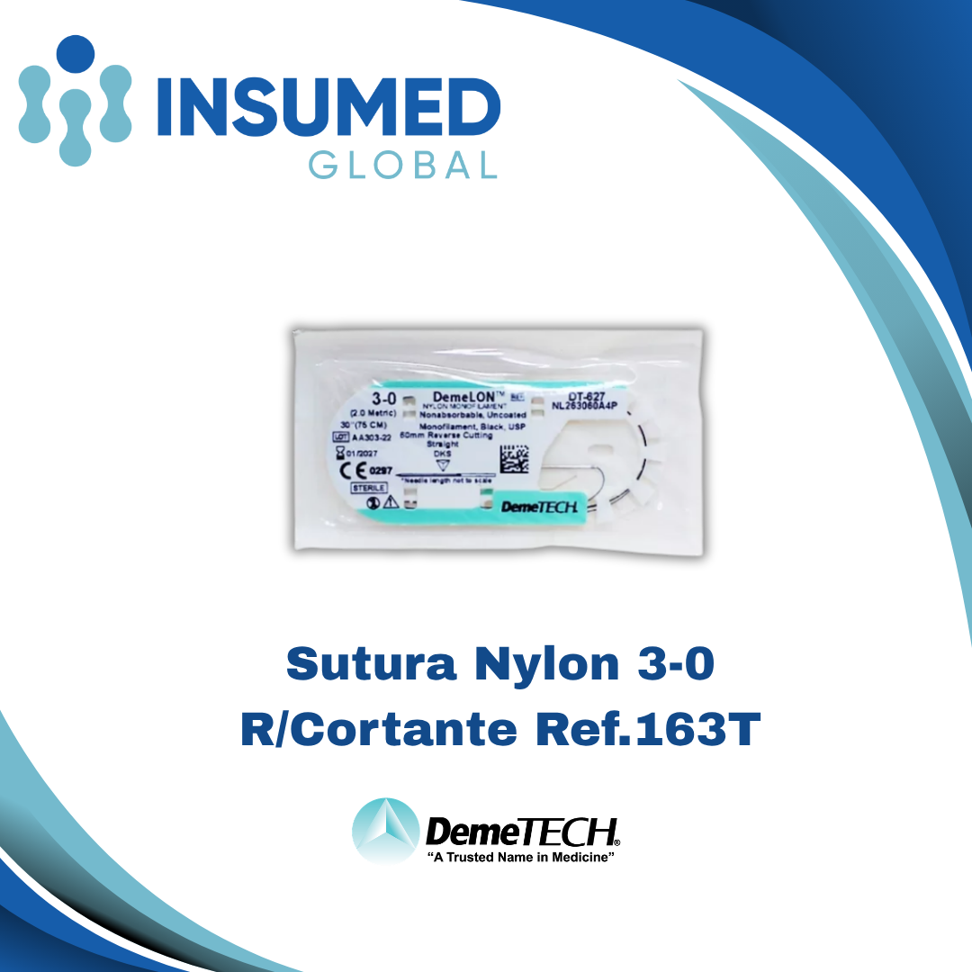 SUTURA NYLON 3-0 REF 163T DEMETECH