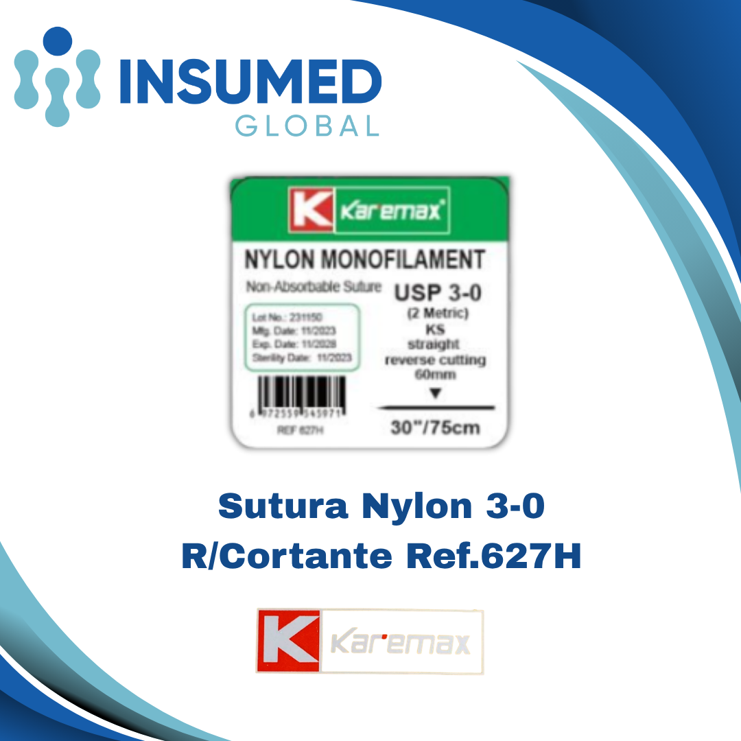 SUTURA NYLON 3-0 REF 627H KAREMAX