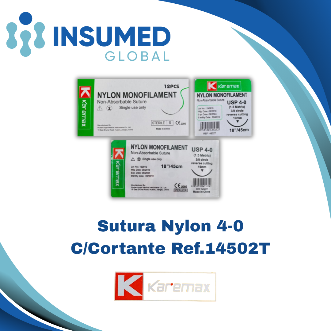 SUTURA NYLON 4-0 REF 14502T KAREMAX