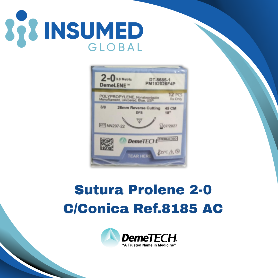 SUTURA PROLENE 2-0 REF 8185 AC DEMETECH