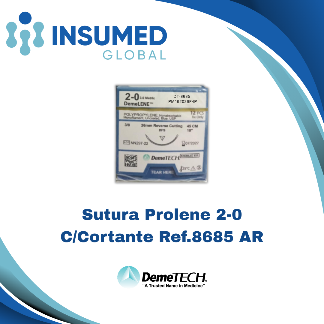 SUTURA PROLENE 2-0 REF 8685 AR DEMETECH