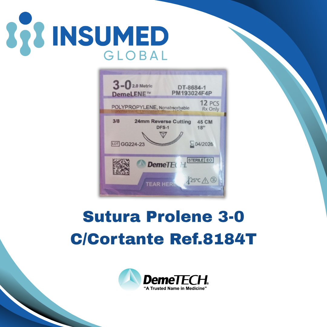 SUTURA PROLENE 3-0 REF 8184T DEMETECH