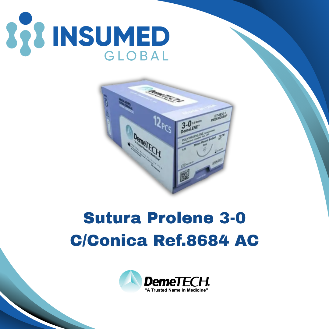 SUTURA PROLENE 3-0 REF 8684 AC DEMETECH