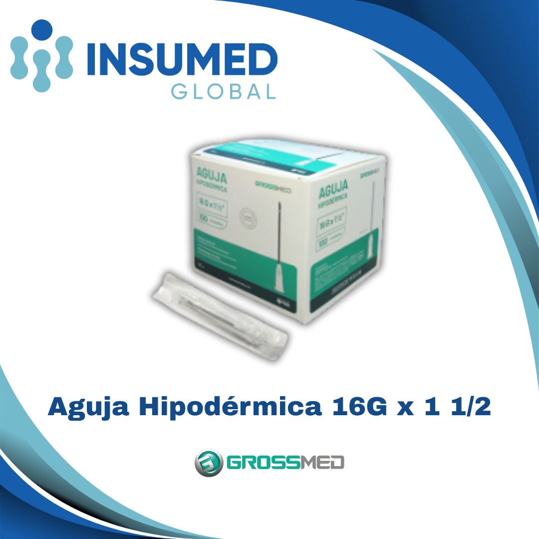AGUJA HIPORDEMICA 16G X 1 1/2 GROSSMED
