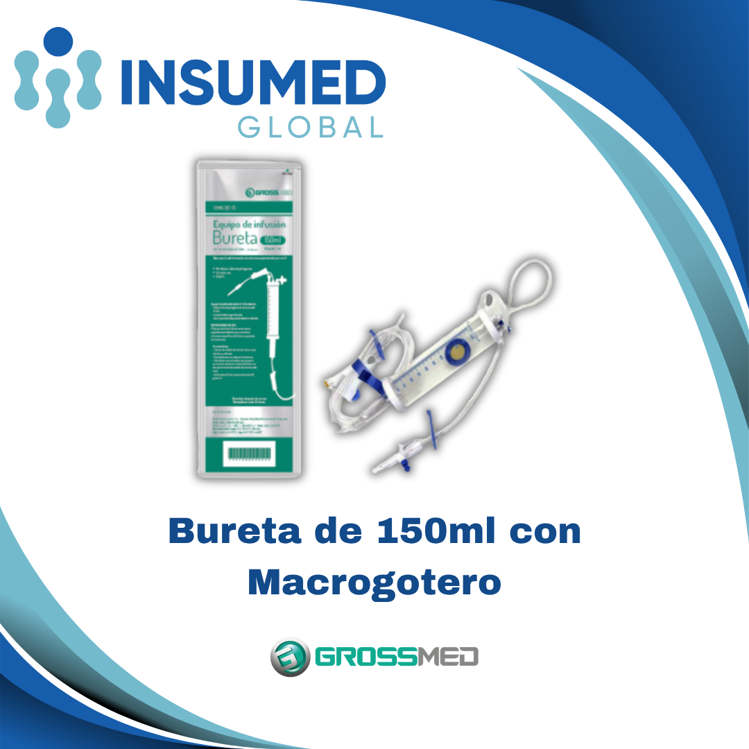 BURETA DE 150ML COM MACROGOTERO VALEMEDIC