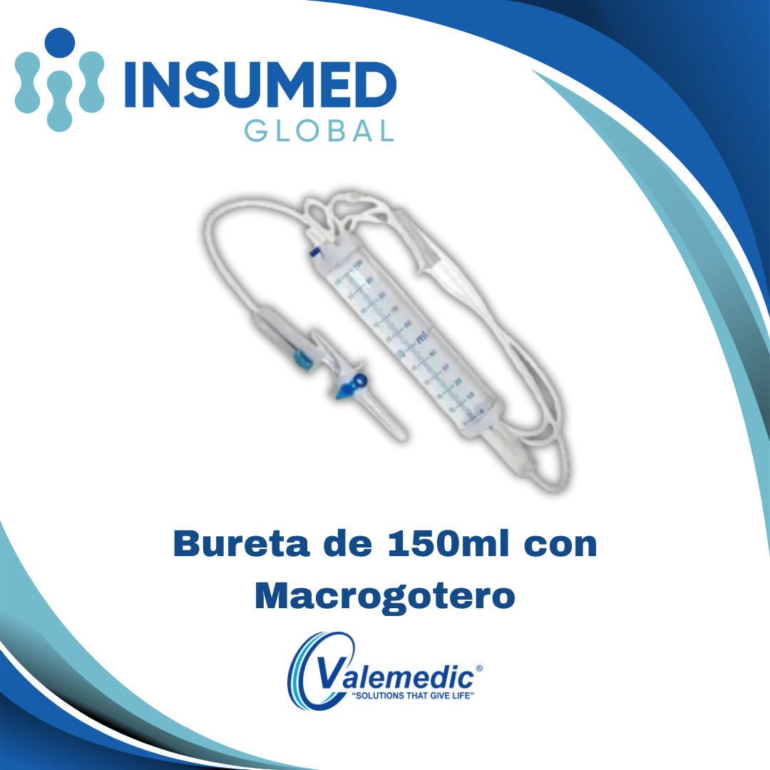 BURETA DE 100ML CON MACROGOTERO VALEMEDIC