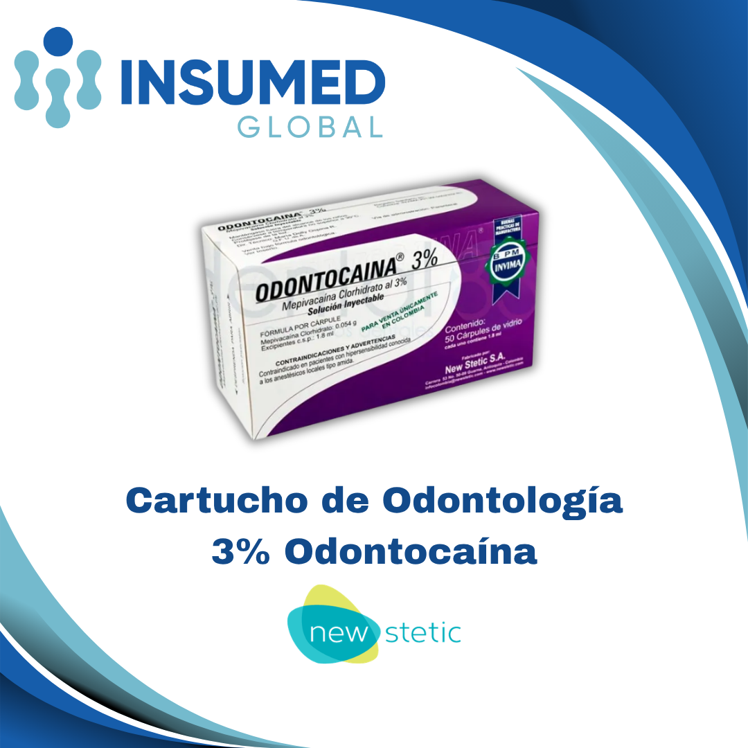 CARTUCHO DE ODONTOLOGIA 3% ODONTOCAINA