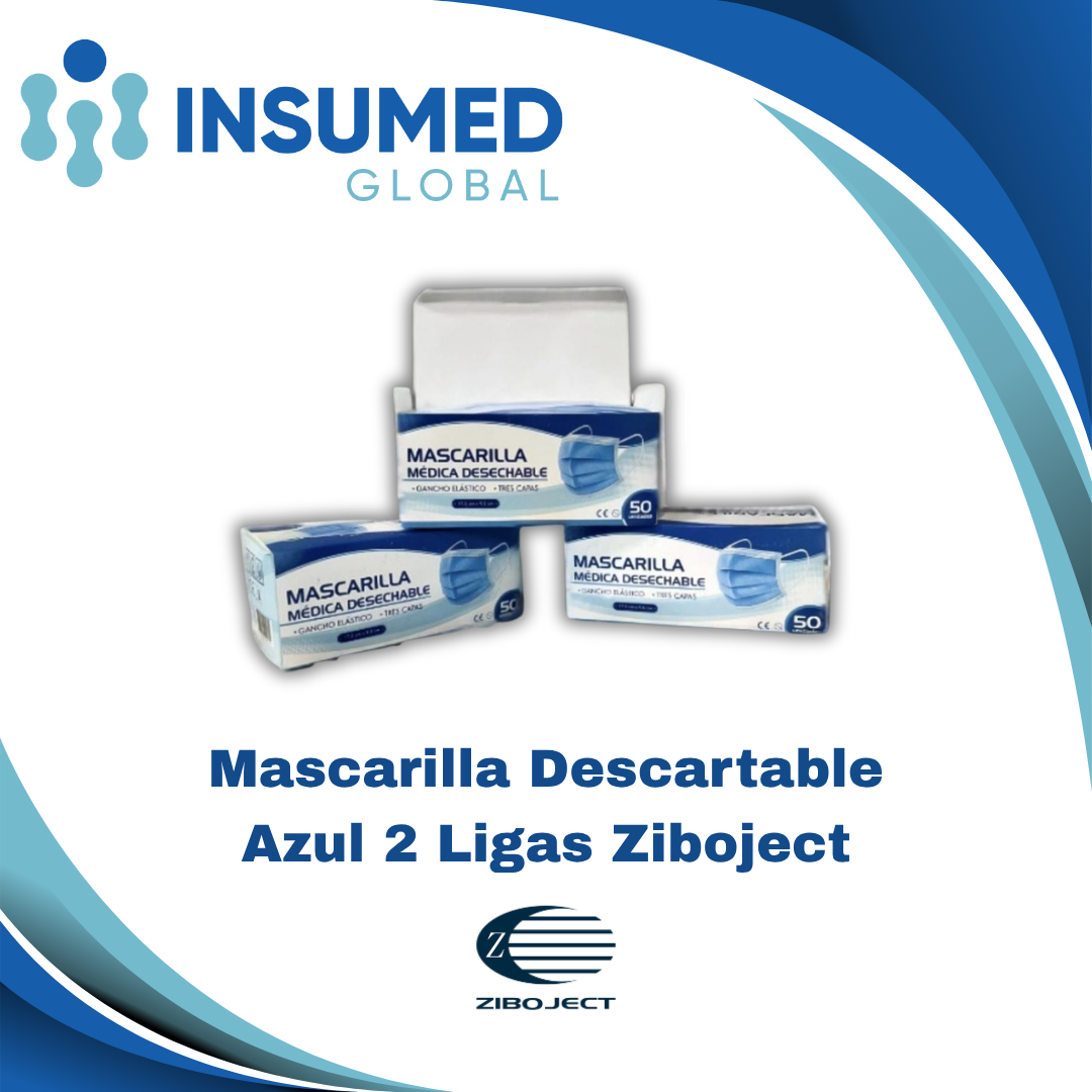 MASCARILLA DESCARTABLE AZUL 2 ZIBOJECT