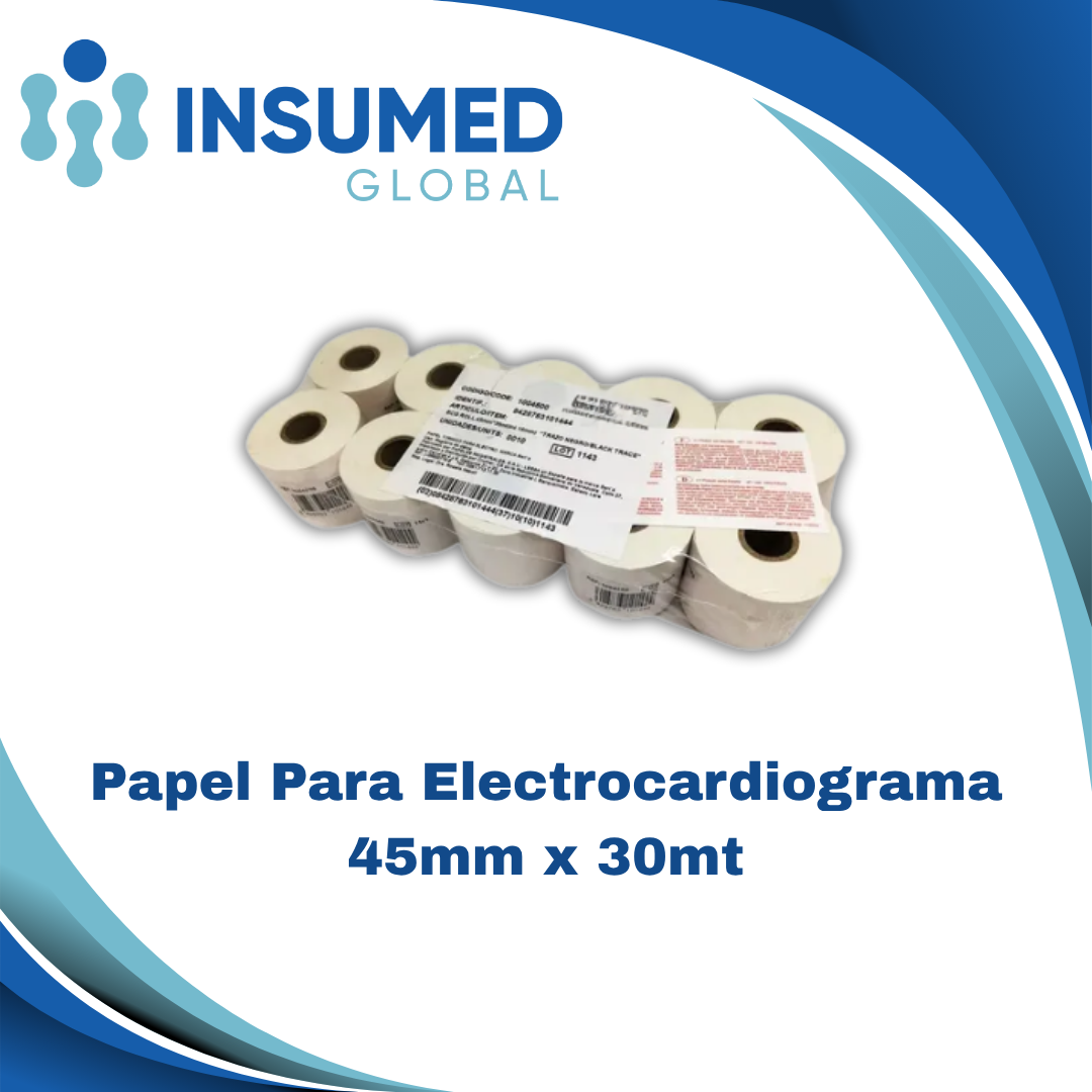 PAPEL PARA ELECTROCARDIOGRAMA 45mm x 30mt