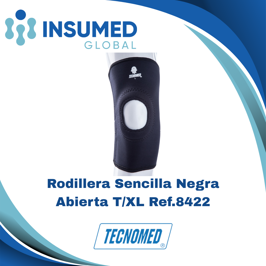 RODILLERA SENCILLA NEGRA ABIERTA T/XL REF (8422)