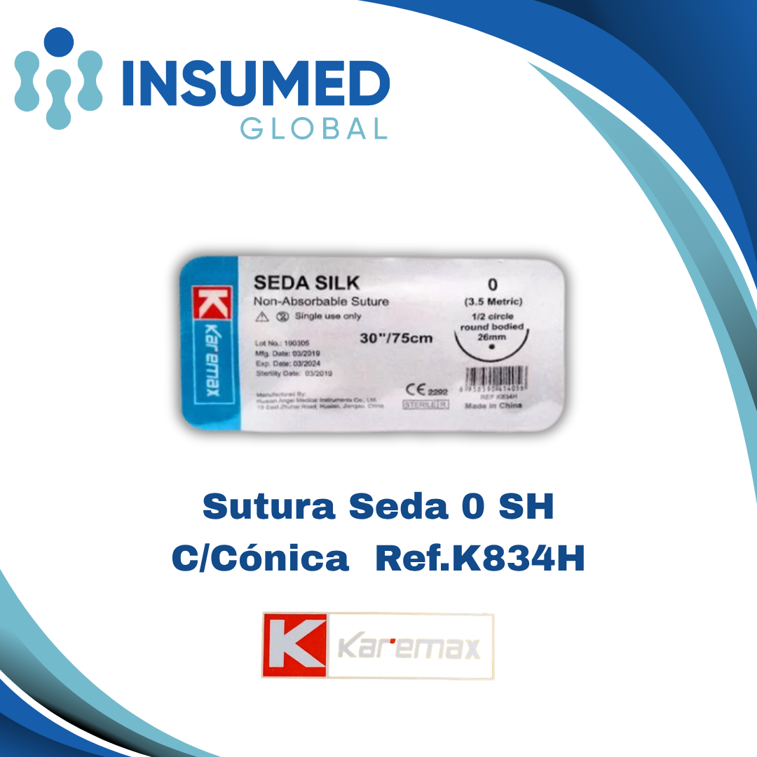 SUTURA SEDA 0 SH K834H KAREMAX
