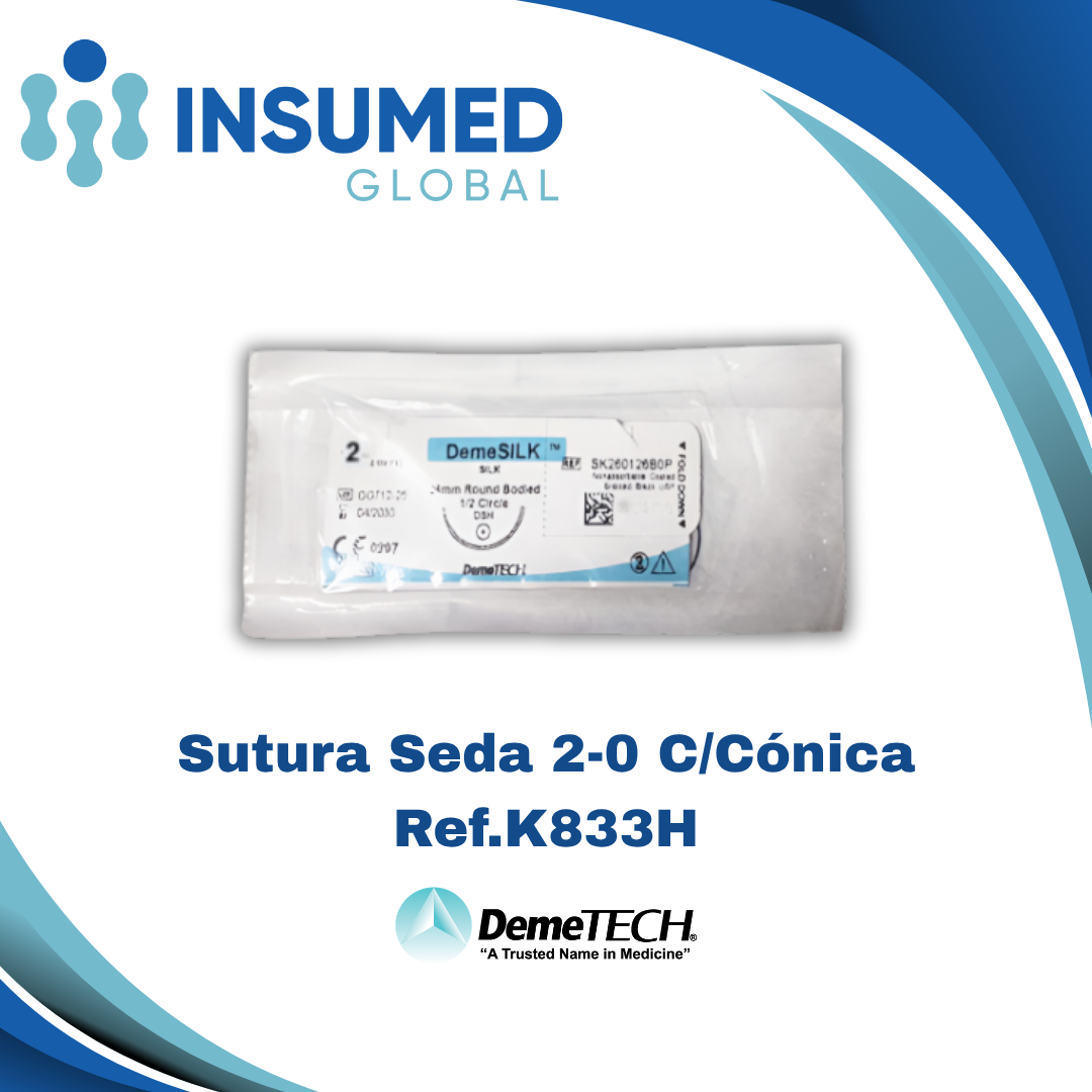 SUTURA SEDA 2-0 REF K833H DEMETECH