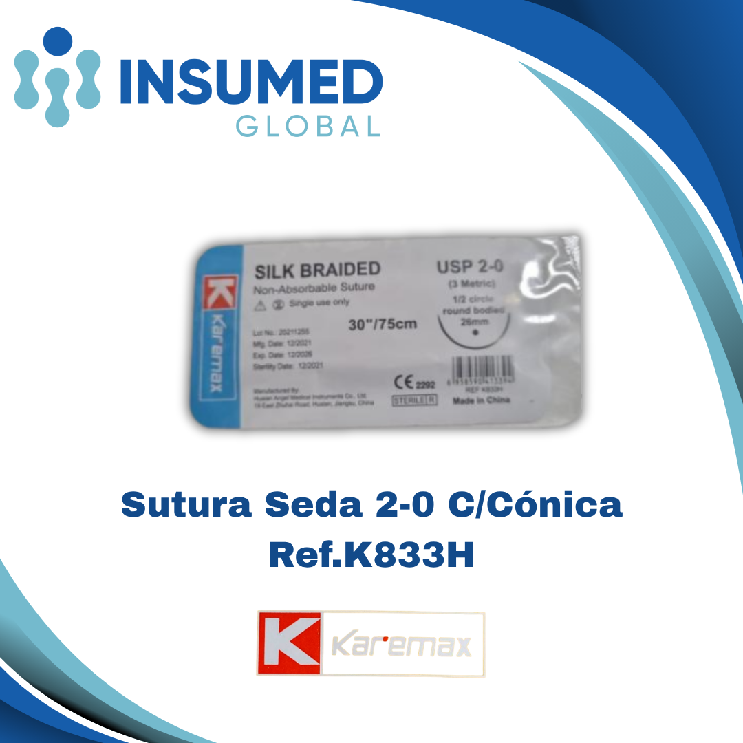 SUTURA SEDA 2-0 REF K833H KAREMAX