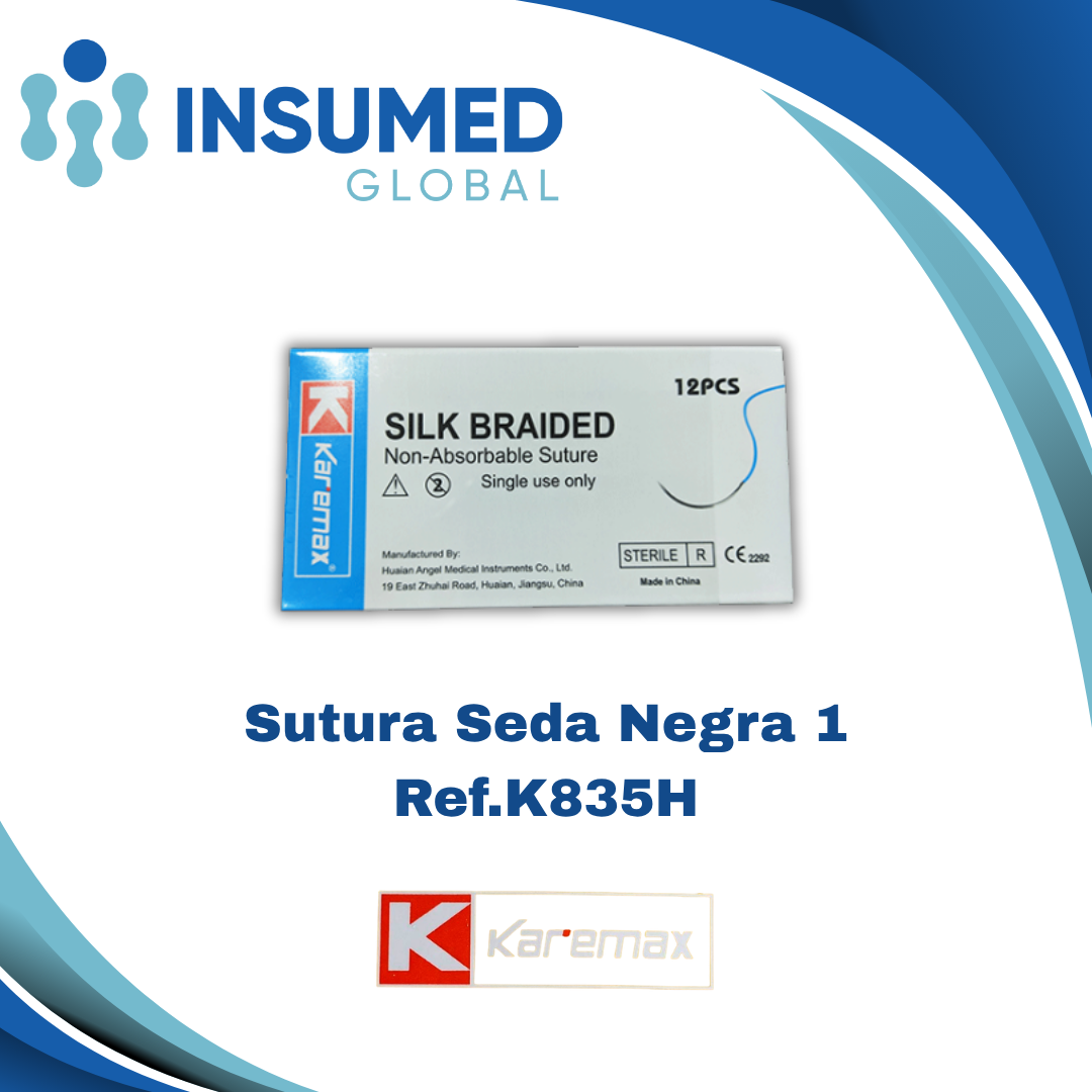 SUTURA SEDA NEGRA 1 REF K835H KAREMAX