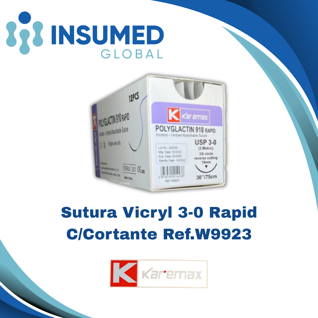 SUTURA VICRYL 3-0 RAPID REF W9923 KAREMAX