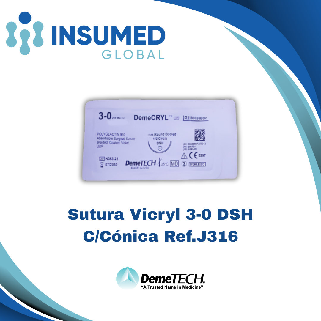 SUTURA VICRYL 3-0 REF J316 DEMETECH