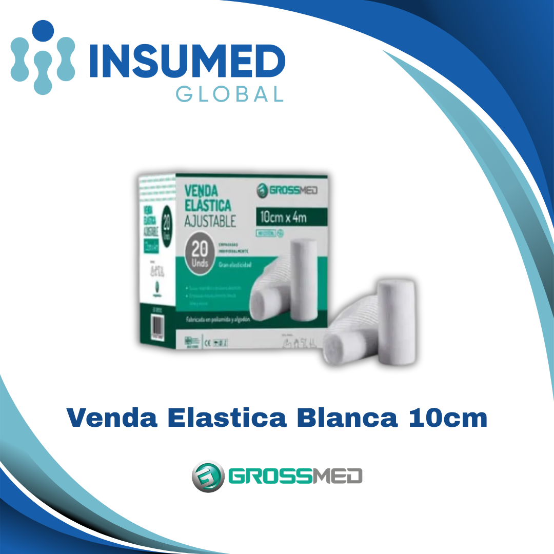 VENDA ELASTICA BLANCA 10 CM GROSSMED