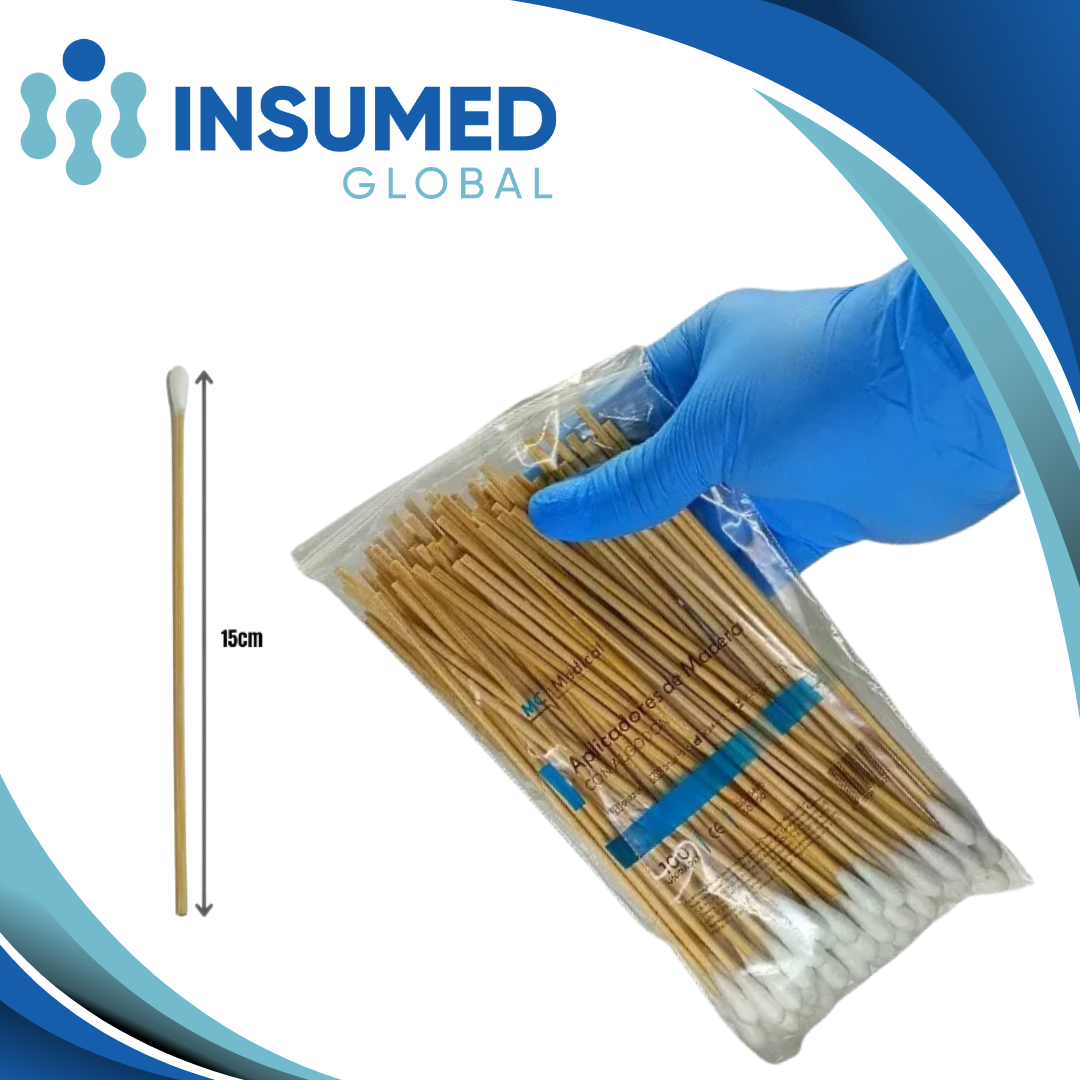 APLICADOR DE MADERA CON ALGODON MC MEDICAL