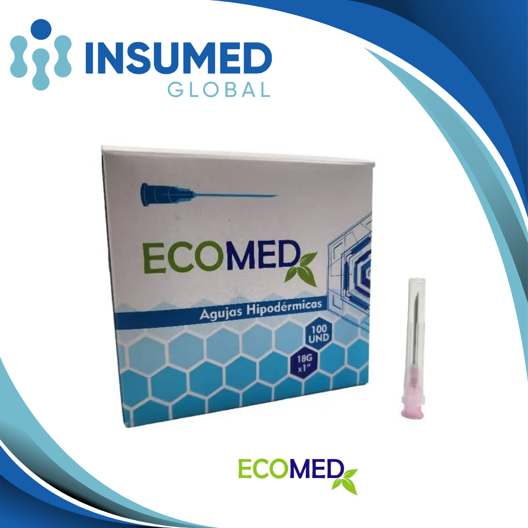 AGUJA HIPODERMICA 18G X 1 ECOMED
