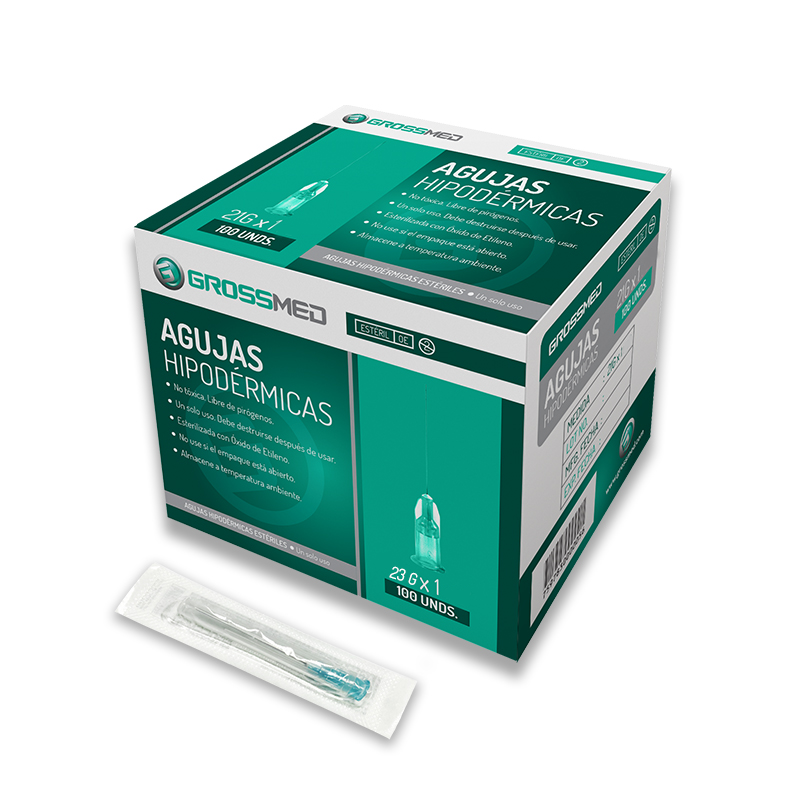 AGUJA HIPODERMICA 23G x 1 GROSSMED
