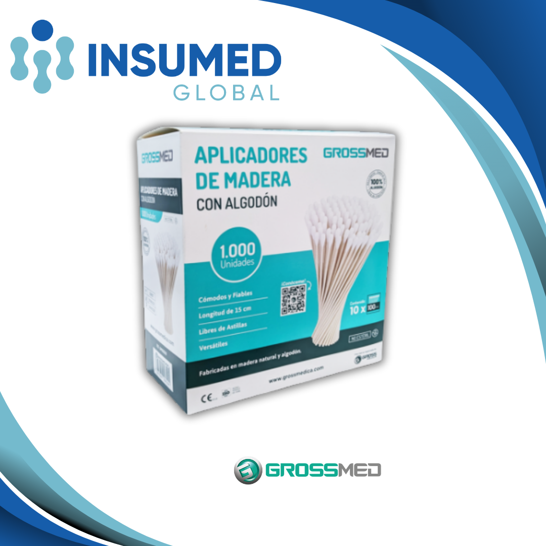 APLICADOR DE MADERA CON ALGODON GROSSMED